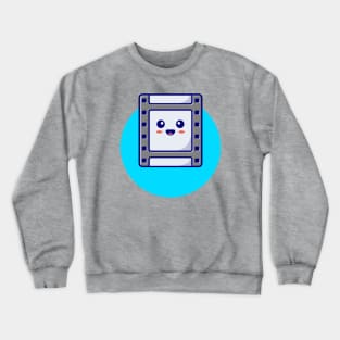 Cute Film Reel Cartoon Vector Icon Illustration Crewneck Sweatshirt